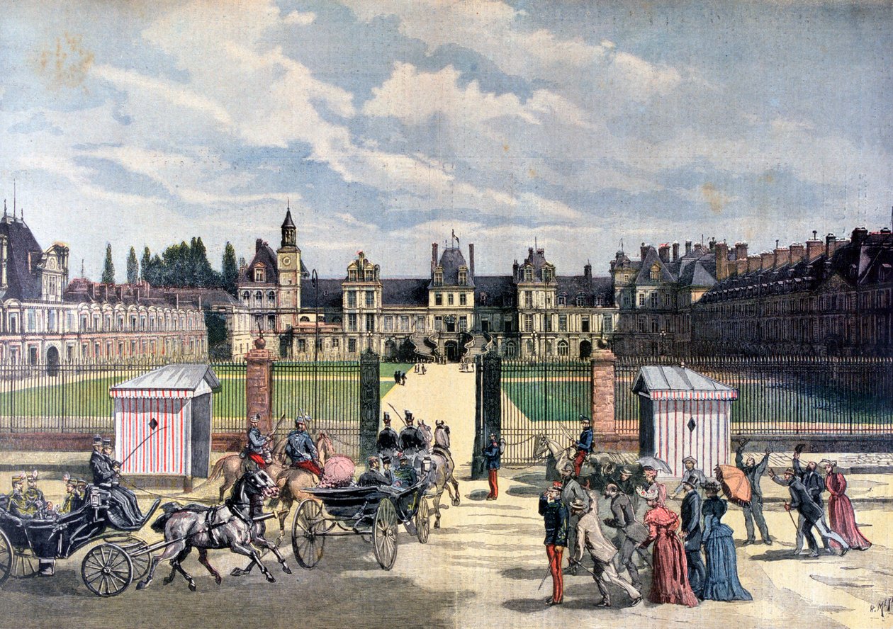 Arrival of the President of the Republic, Château de Fontainebleau, 1892 by Henri Meyer
