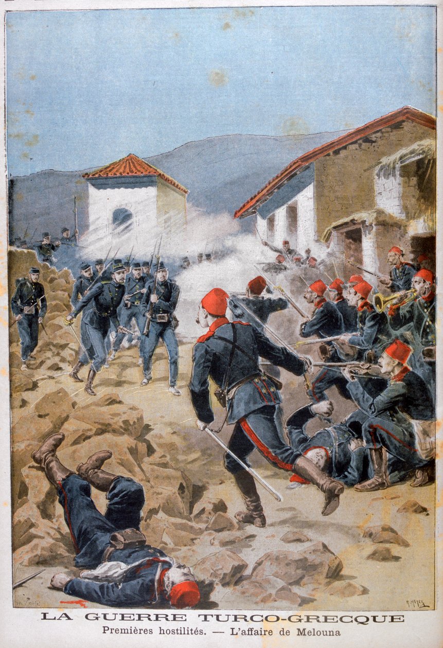 Battle of Meluna, Greco-Turkish War by Henri Meyer
