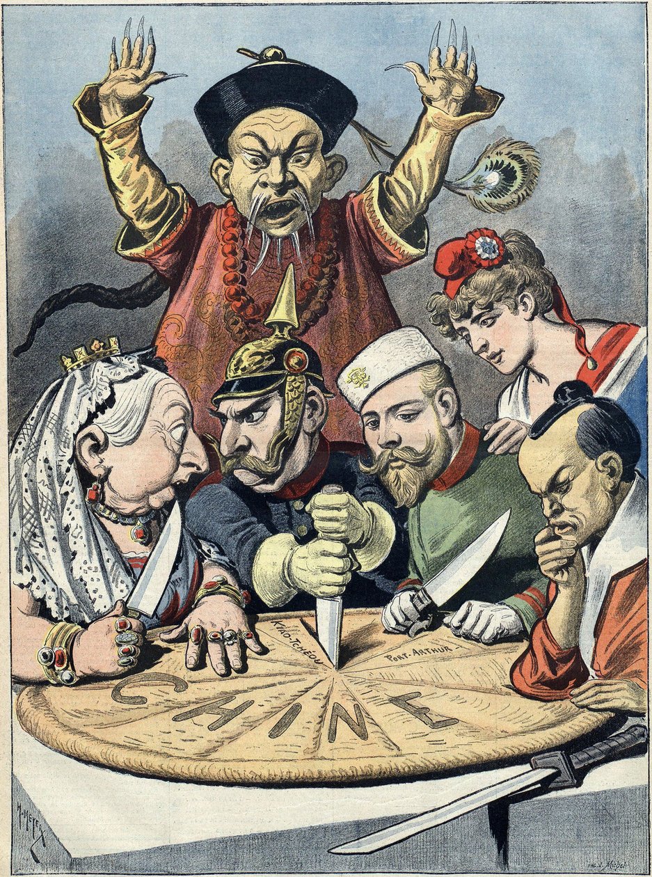 China - The Cake of Kings and... of Emperors Caricature, 1898 by Henri Meyer