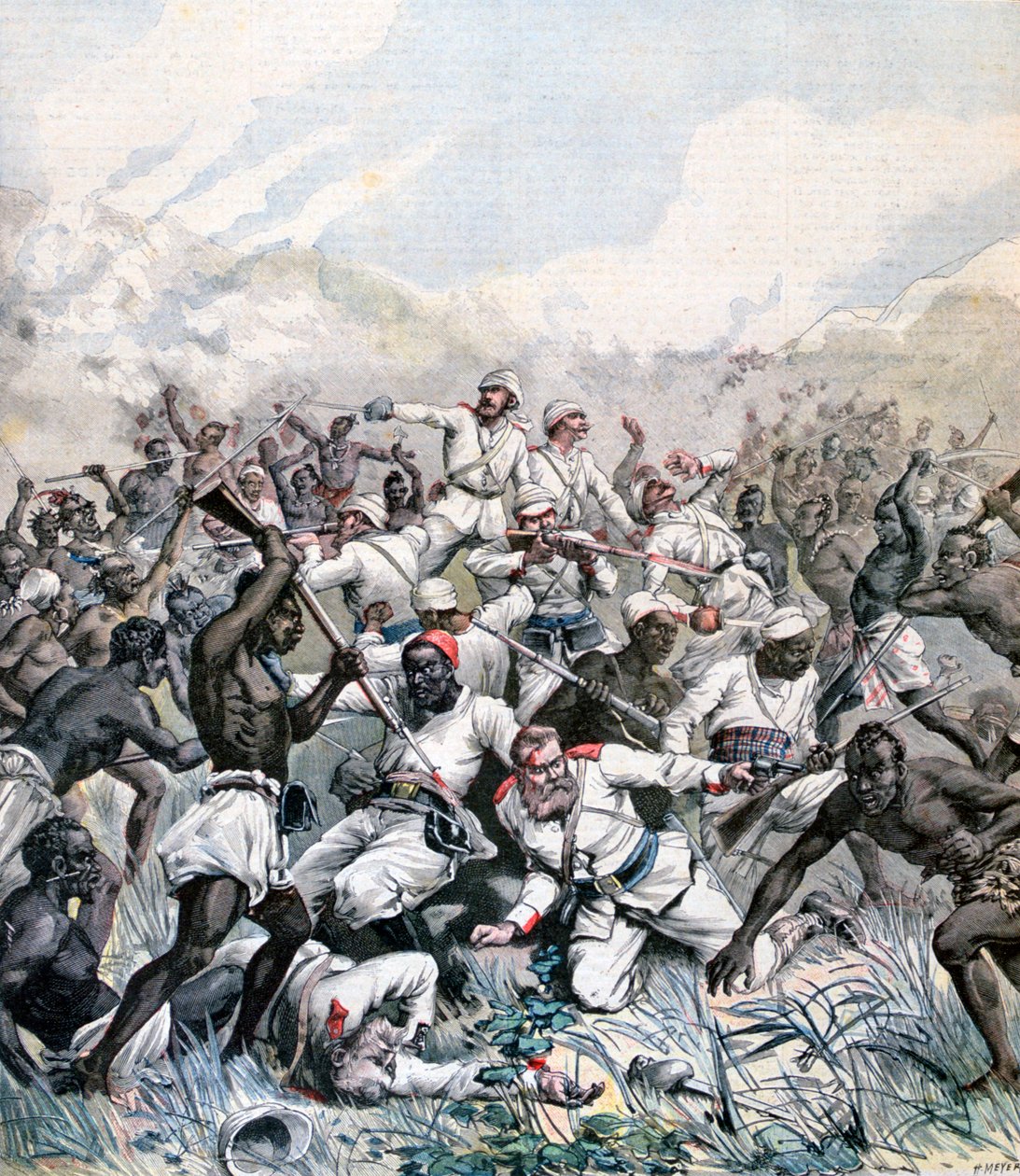 Destruction of a German Expedition in Africa by Henri Meyer