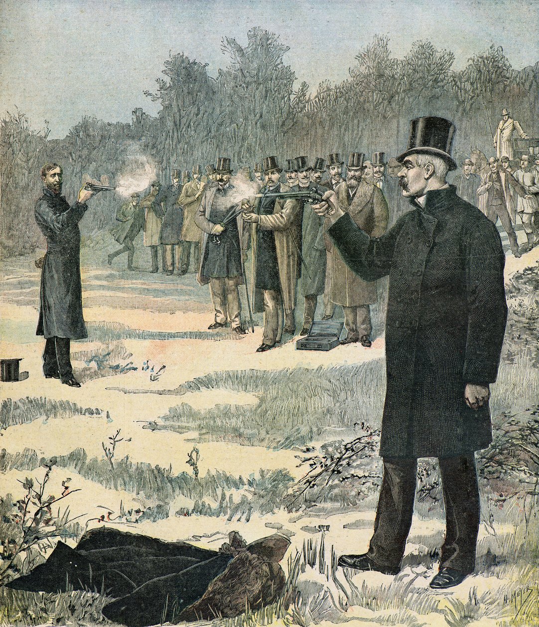 Duel Between Georges Clemenceau and Paul Deroulede by Henri Meyer