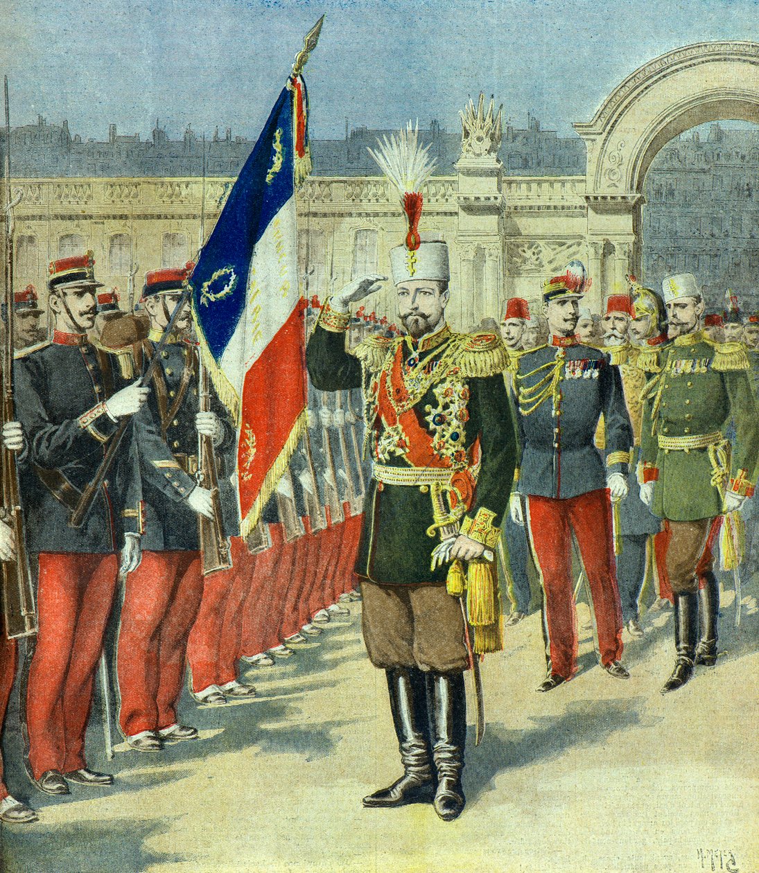 Ferdinand I of Bulgaria Received at the Elysee Palace, Paris 1896 by Henri Meyer