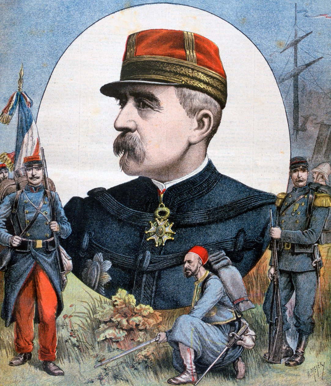 General Jacques Duchesne, Commander of the French Expeditionary Force to Madagascar by Henri Meyer