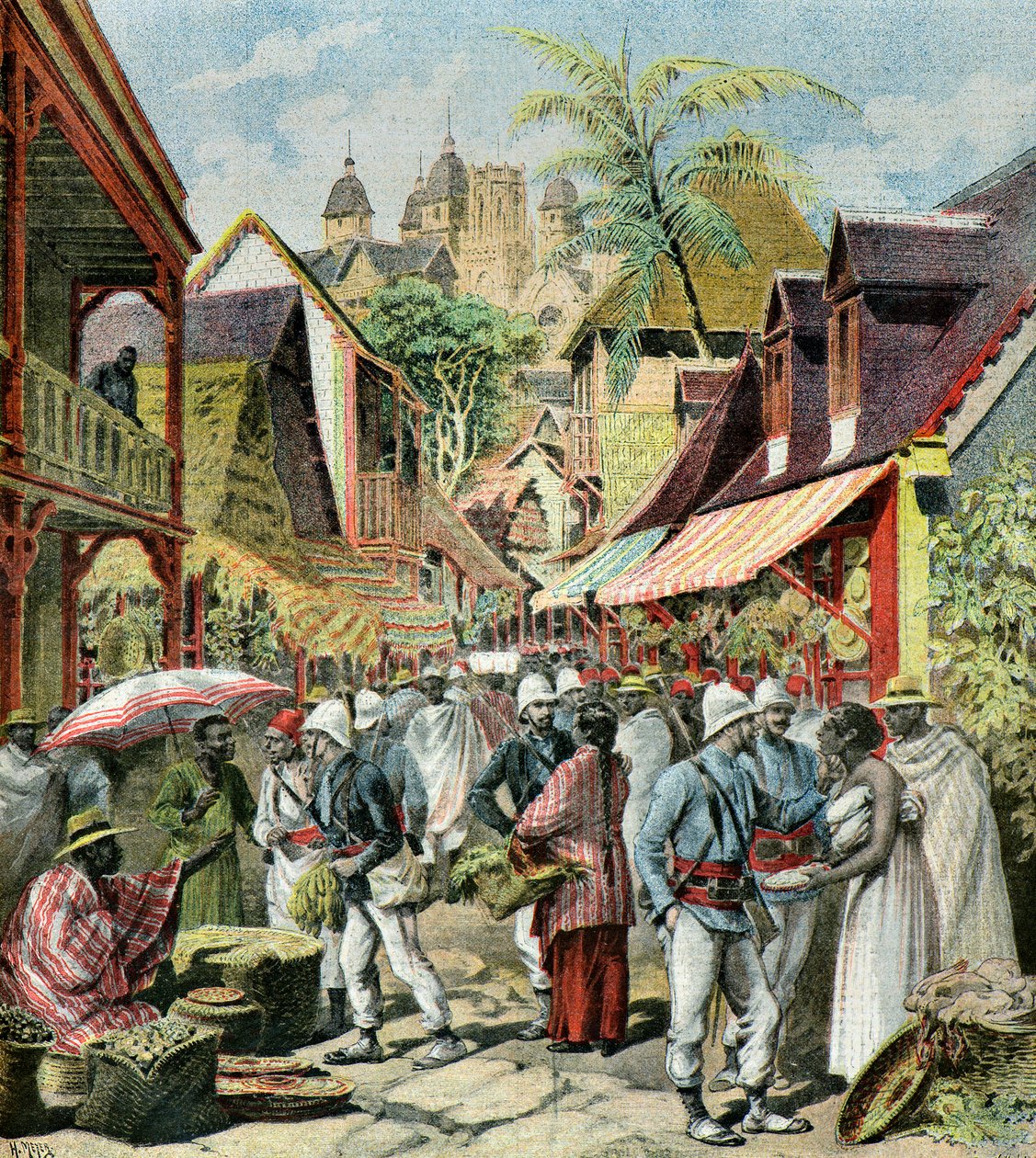 The French Army in Madagascar, 1895 by Henri Meyer