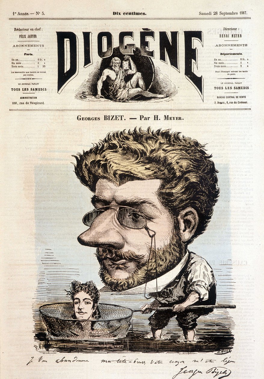 Portrait of Georges Bizet by Meyer - in 