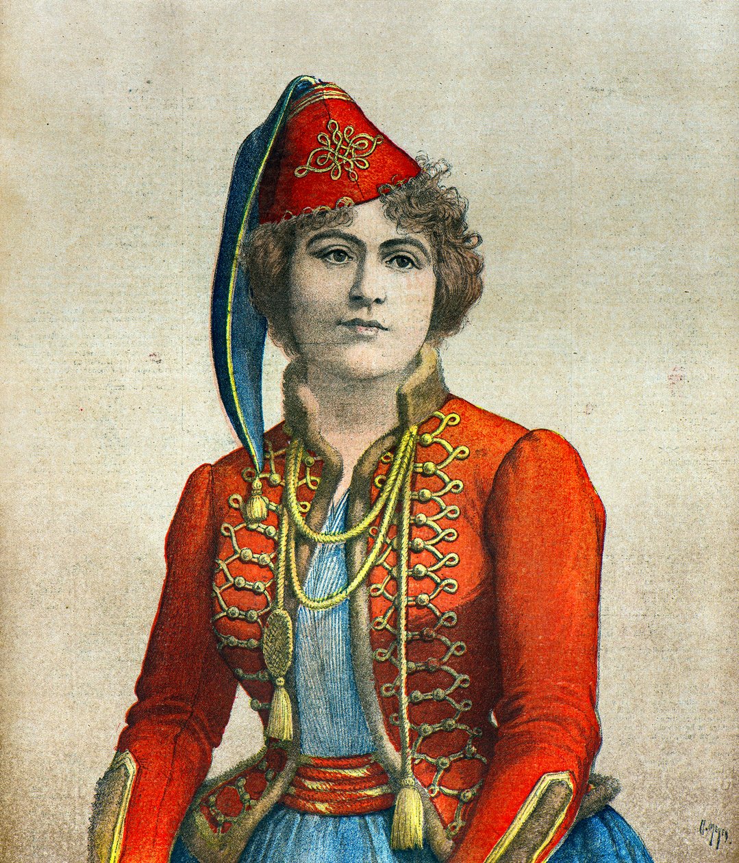 Portrait of Actress Marie Delna by Henri Meyer