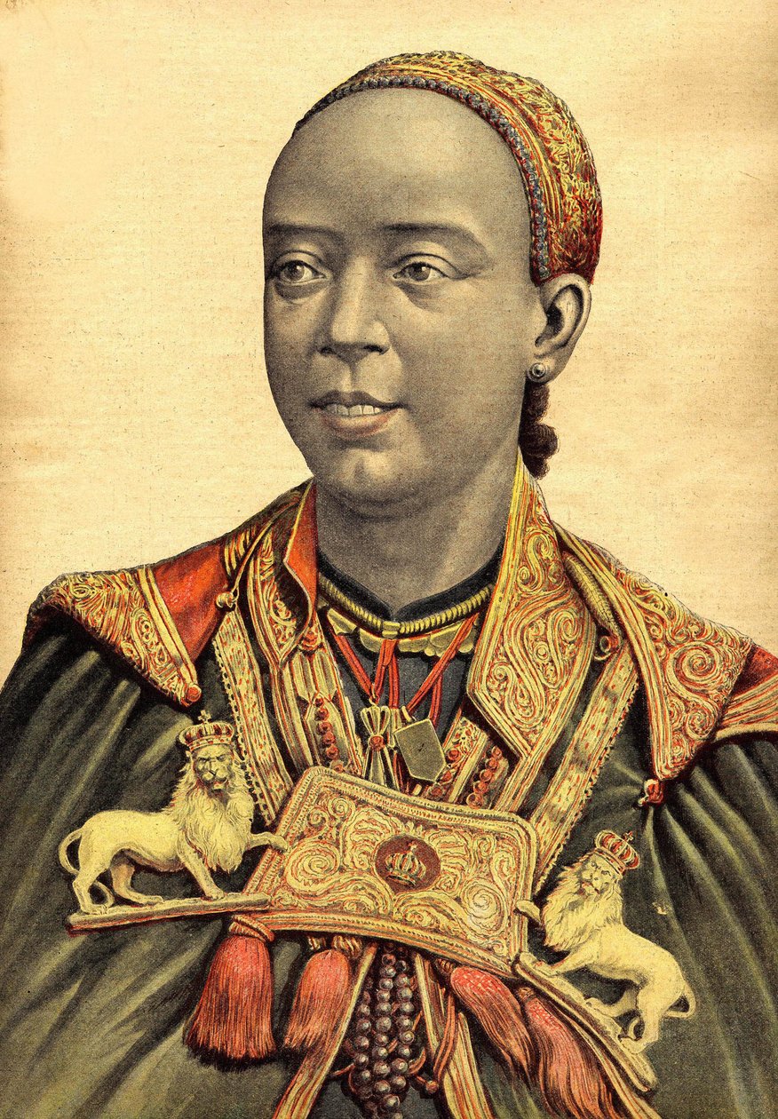 Portrait of the Empress of Abyssinia and Ethiopia Taitou by Henri Meyer