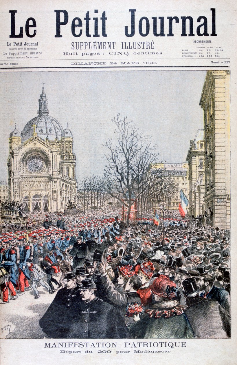 The Departure of French Troops to Madagascar, Paris, 1895 by Henri Meyer