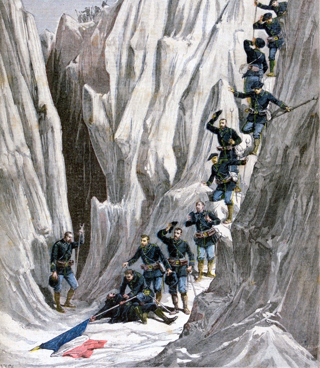 The Discovered Corpse of Lieutenant Bujon, French Alps by Henri Meyer
