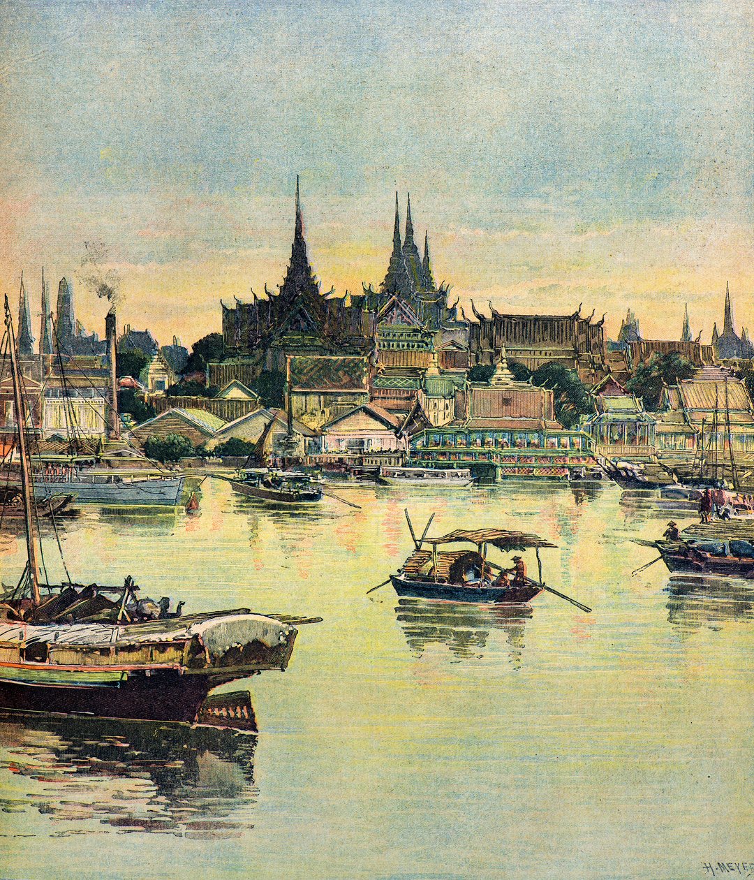 View of Bangkok by Henri Meyer