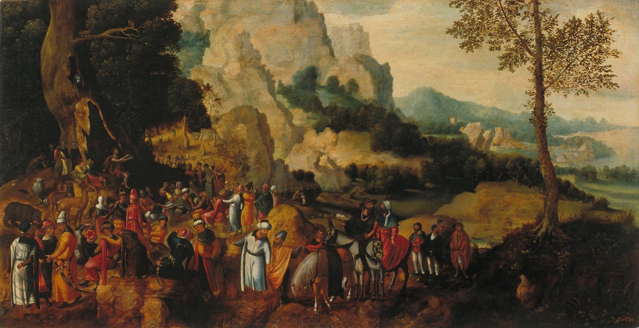 Landscape with Saint John the Baptist Preaching by Henri Patinier de