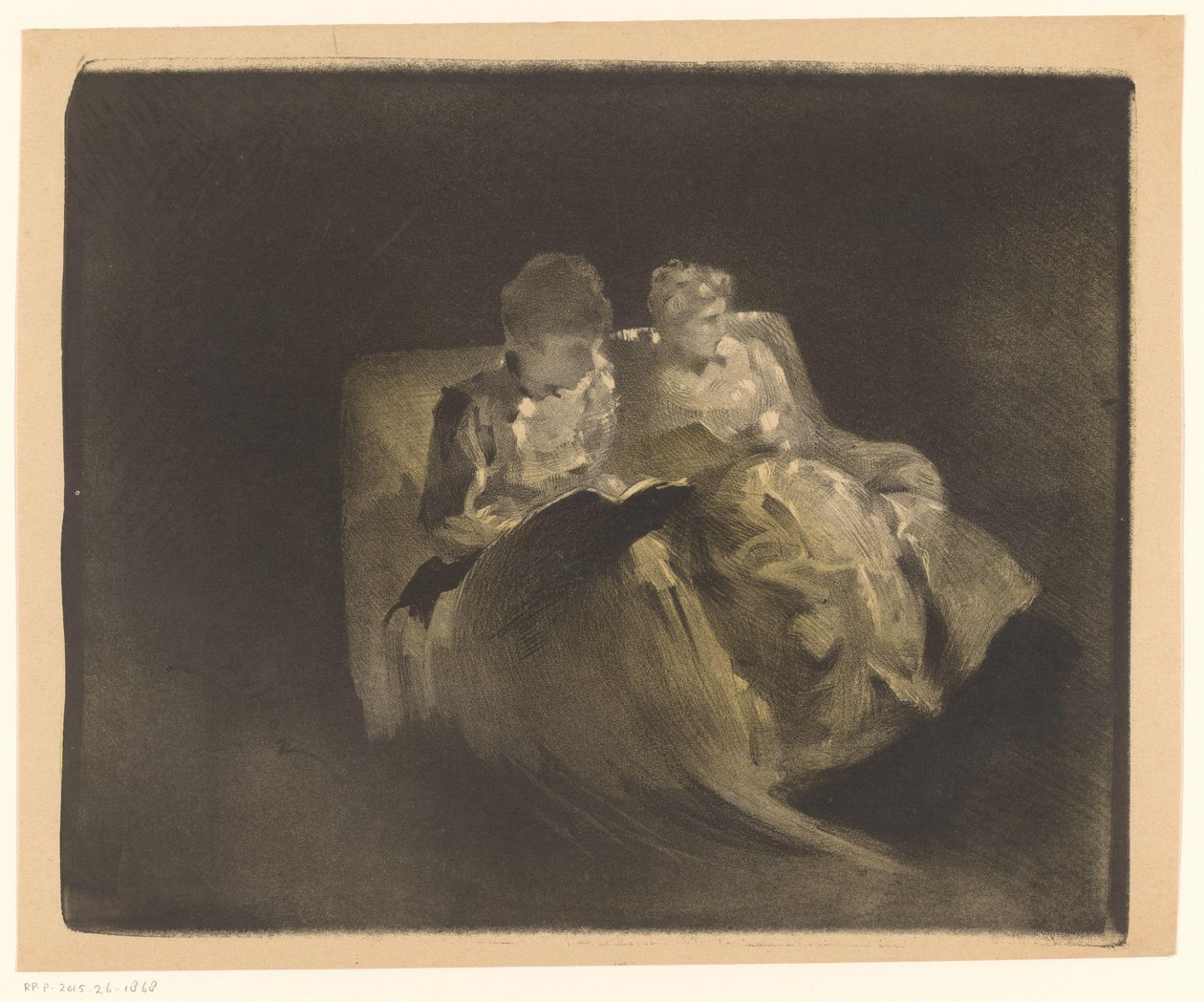 Two Women Reading on a Bench by Henri Patrice Dillon