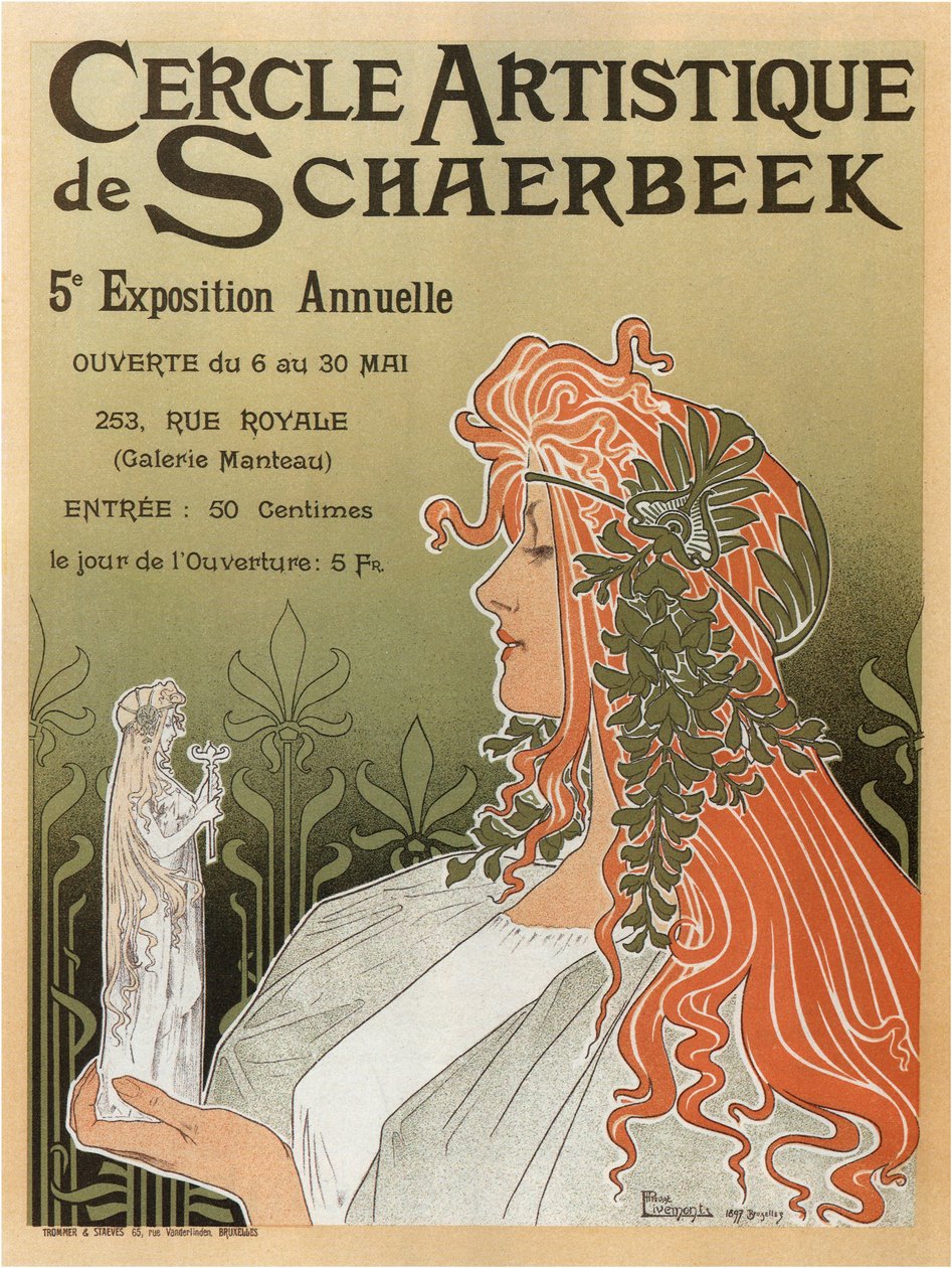 Artistic Club of Schaerbeek, 5th Annual Show by Henri Henri Antoine Théodore Livemont