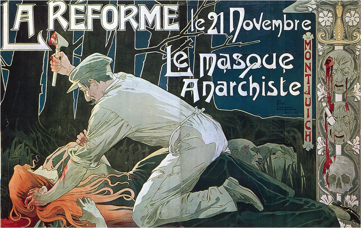 The Reform on November 21, the Anarchist Mask by Henri Henri Antoine Théodore Livemont