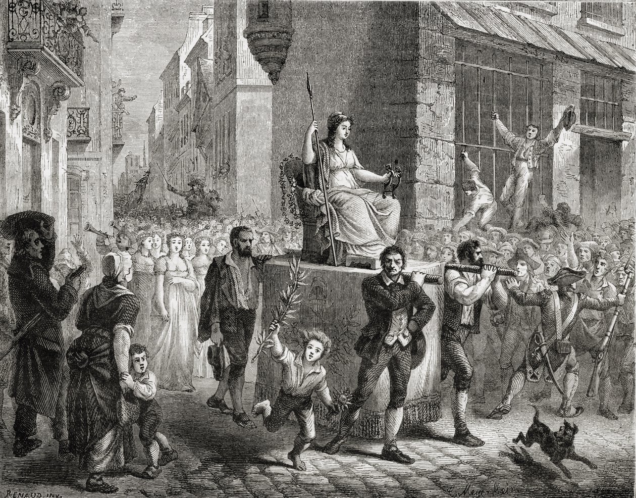 The Procession of the Goddess of Reason, 10th November 1793, from 