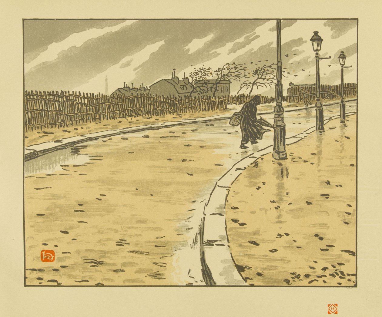 From Rue Lamark [The Thirty-Six Views of the Eiffel Tower] by Henri Rivière