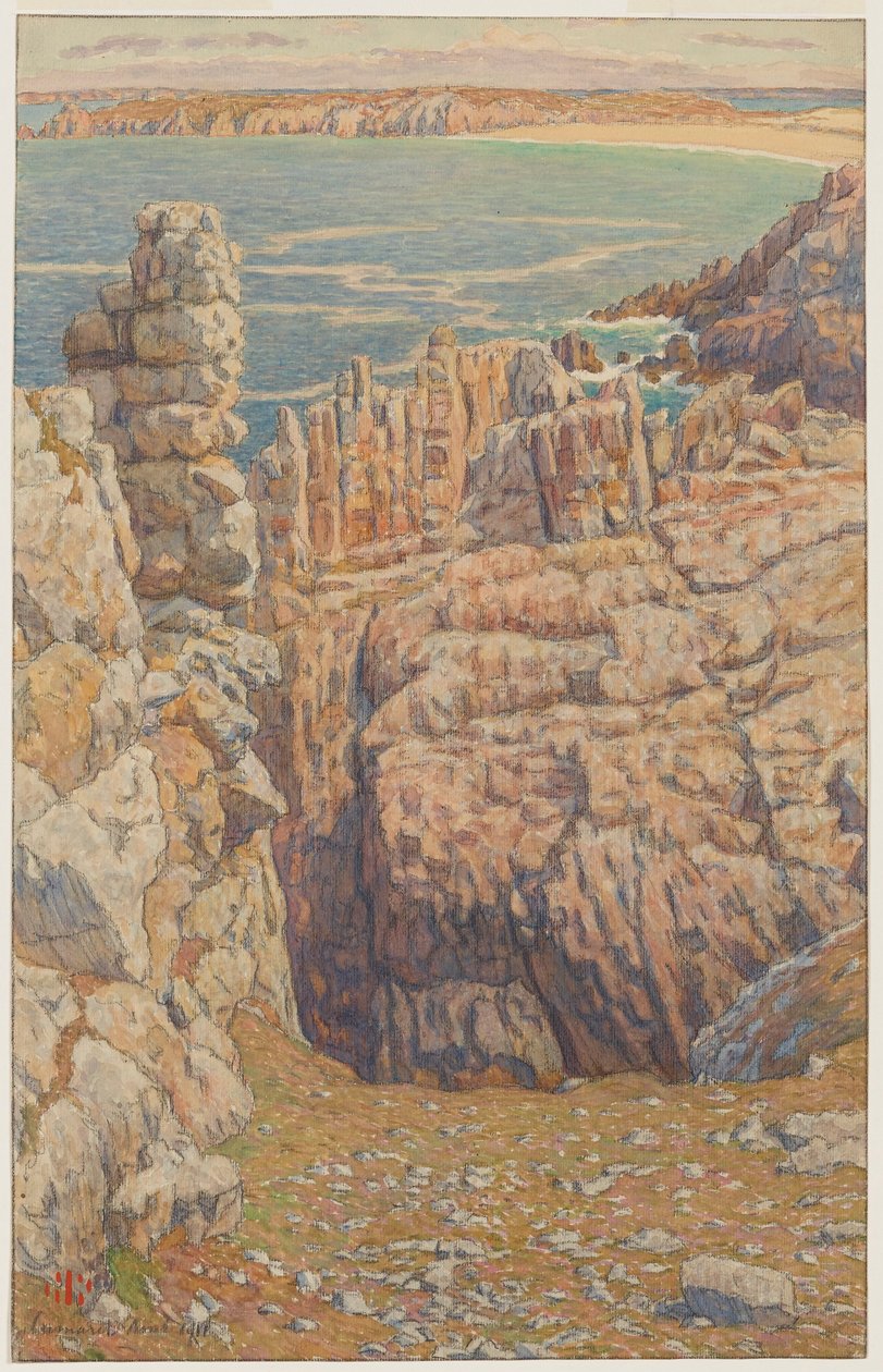 Cliffs of Camaret by Henri Rivière