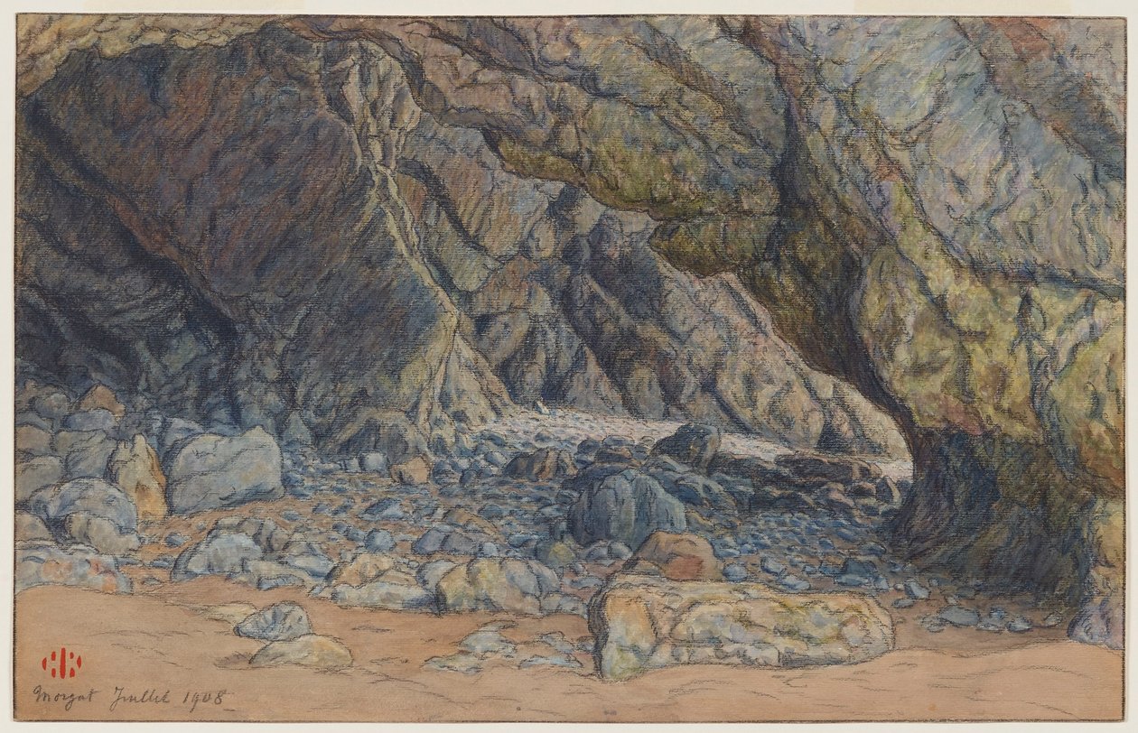 Caves of Morgat by Henri Rivière