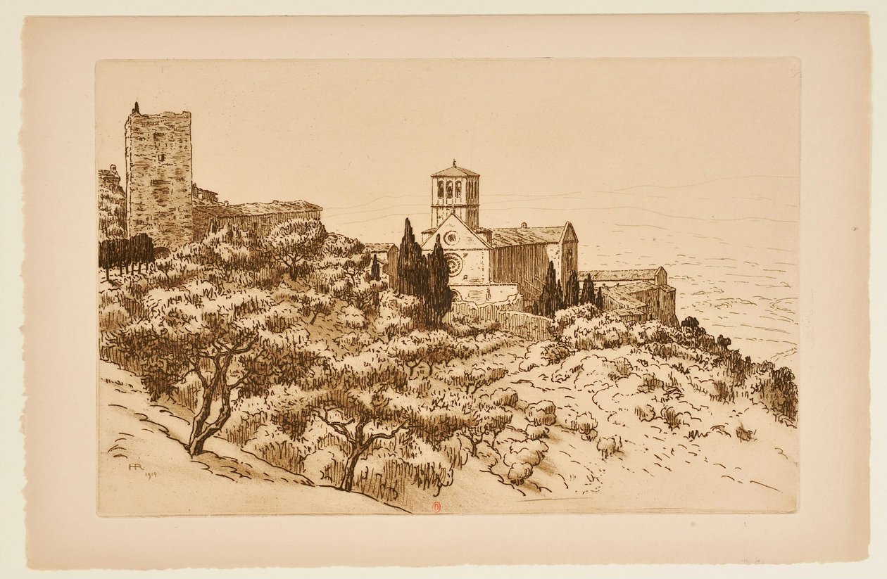 The Basilica of Assisi by Henri Rivière