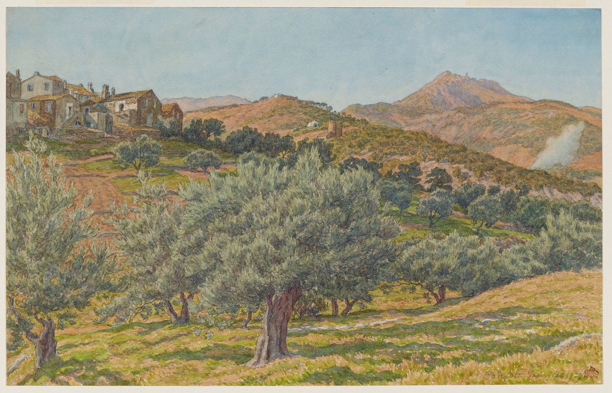 Puig del Mas. La Salette and Madeloc, Banyuls by Henri Rivière