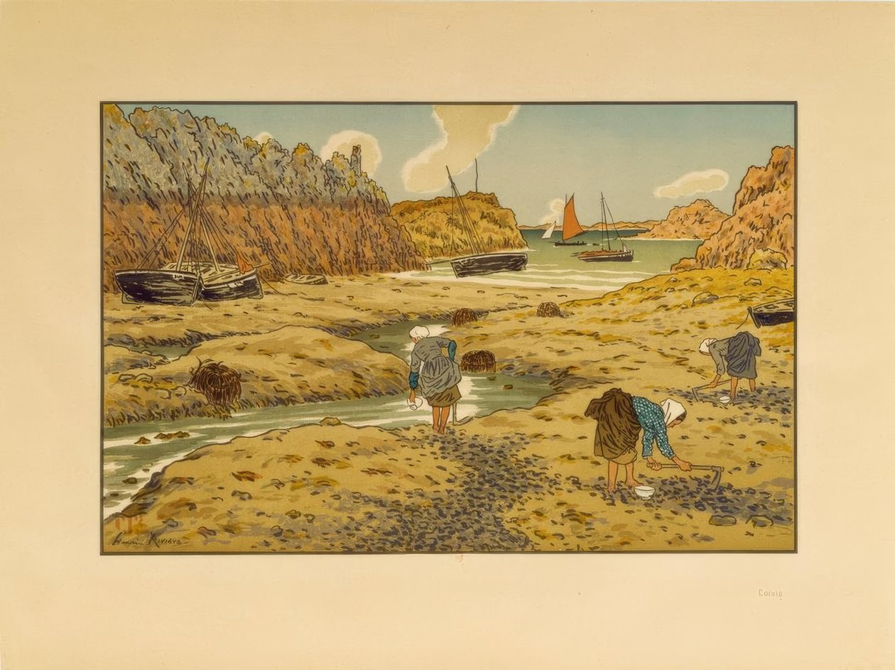The Port of Loguivy at Low Tide by Henri Rivière