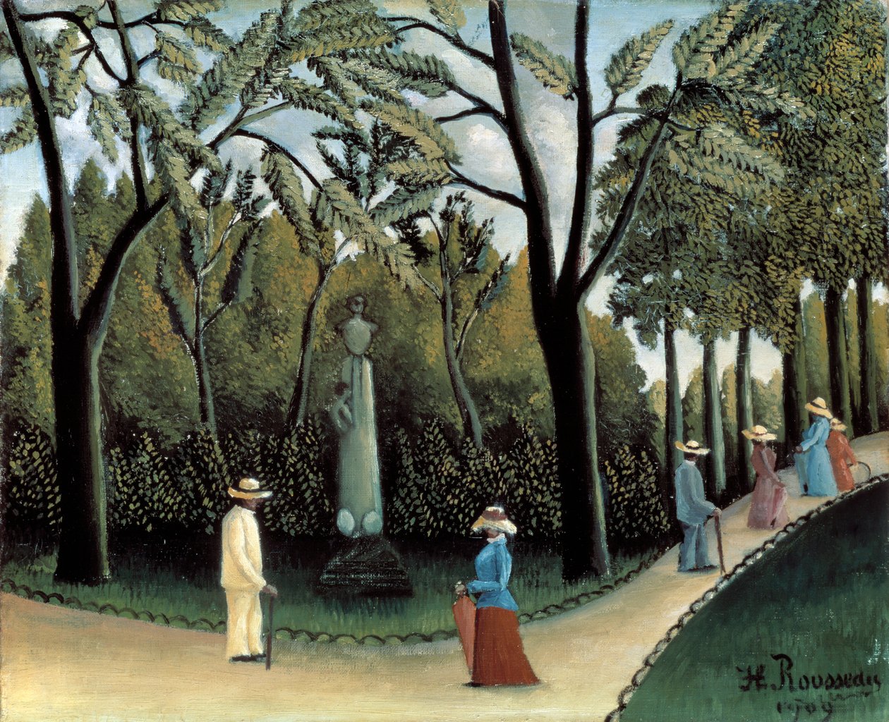 The Luxembourg Gardens, Monument to Chopin by Henri Rousseau