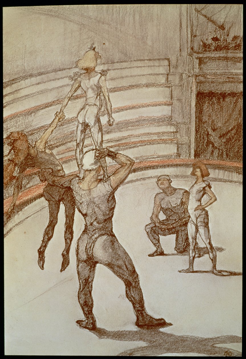 Acrobats in the Circus by Henri de Toulouse-Lautrec