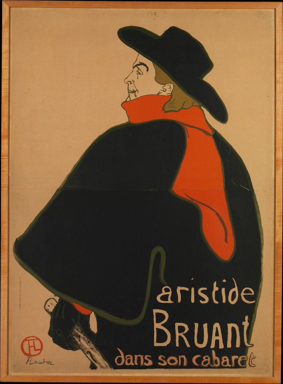 Aristide Bruant, at His Cabaret by Henri de Toulouse-Lautrec