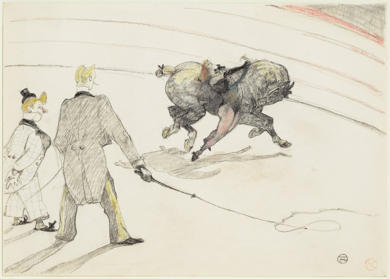 At the Circus: Acrobats by Henri de Toulouse-Lautrec