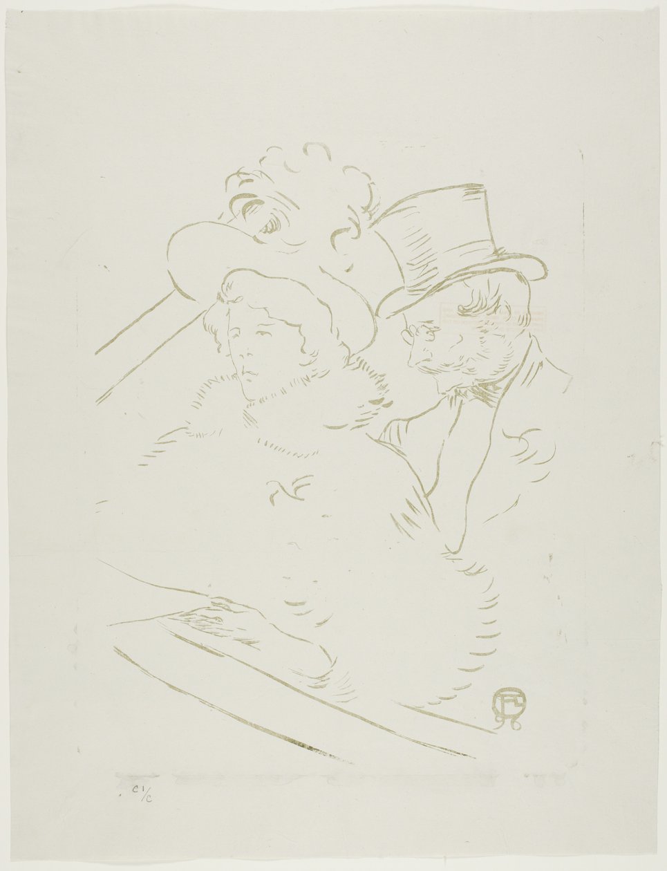 At the Concert by Henri de Toulouse-Lautrec