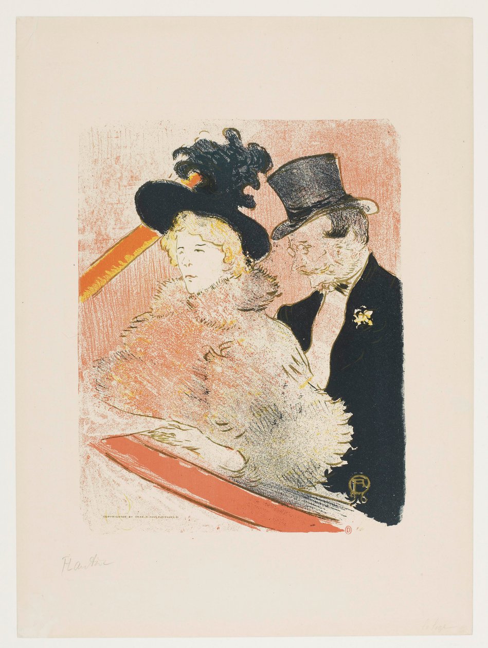 At the Concert by Henri de Toulouse-Lautrec