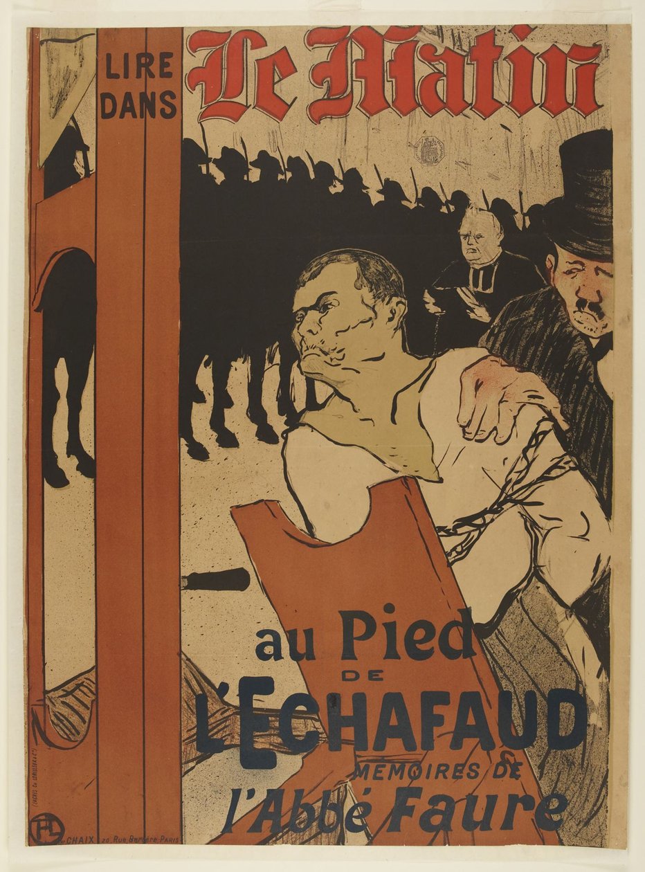 At the Foot of the Scaffold by Henri de Toulouse-Lautrec