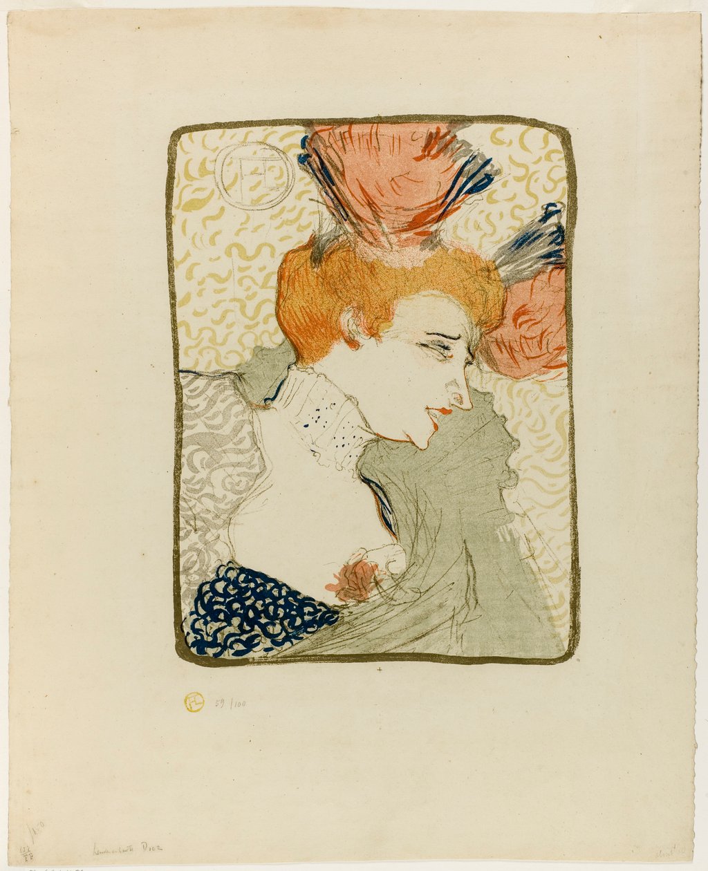 Bust of Mademoiselle Marcelle Lender by Henri de Toulouse-Lautrec