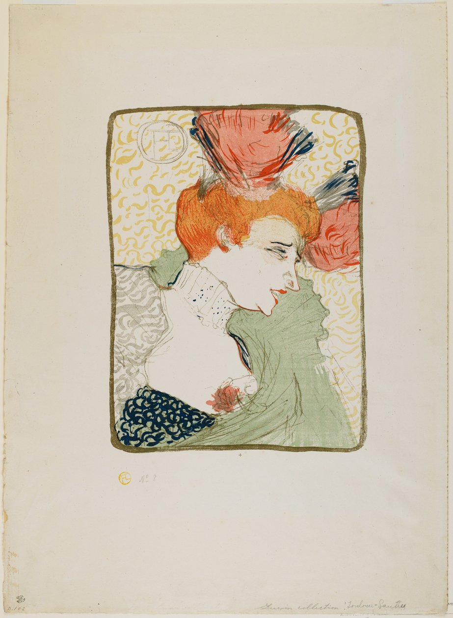 Bust of Mlle. Marcelle Lender by Henri de Toulouse-Lautrec