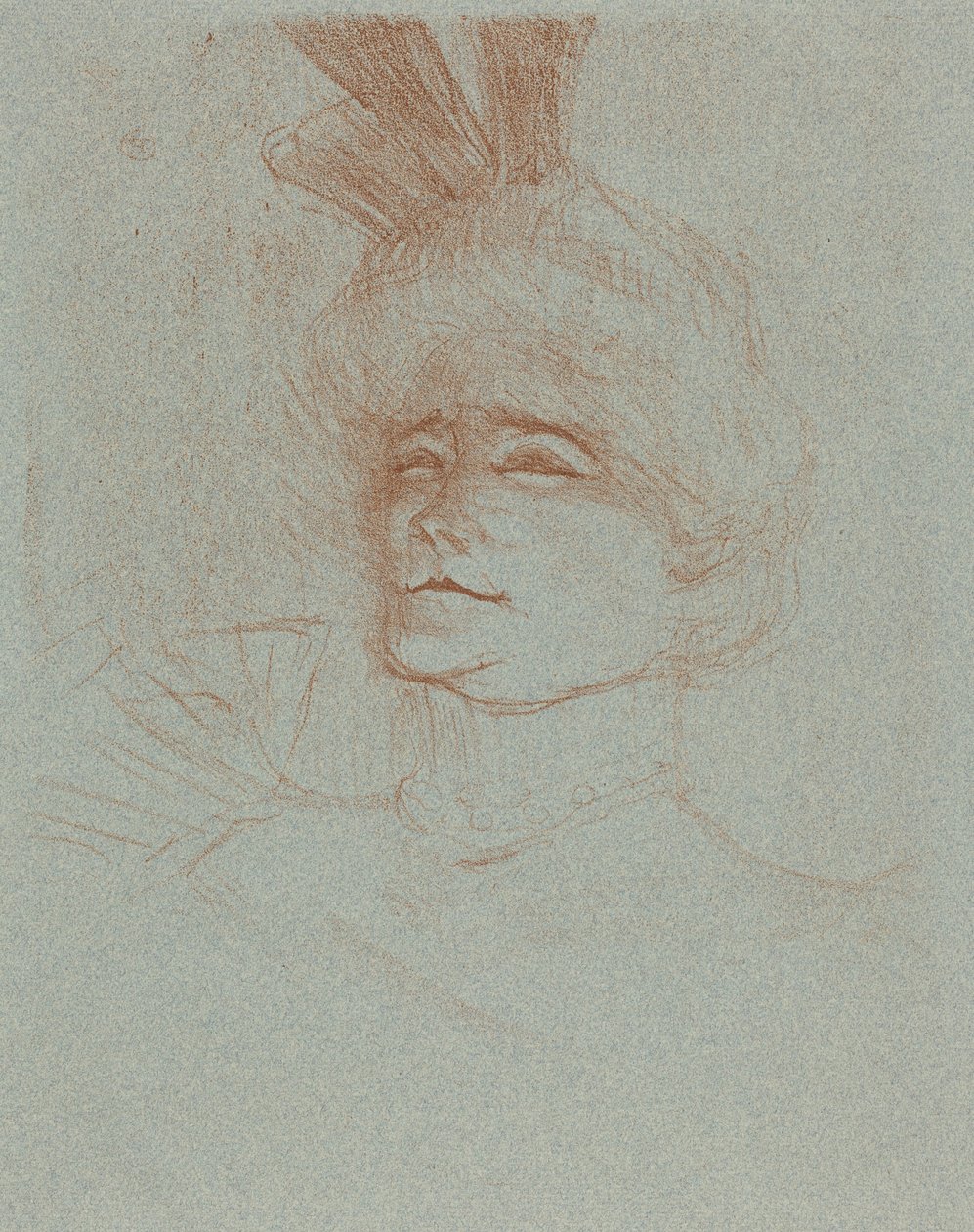 Bust of Mlle. Marcelle Lender, Turned Three Quarters by Henri de Toulouse-Lautrec