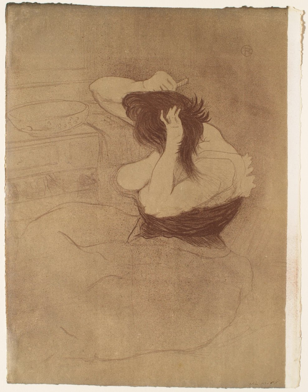 Elles: Woman Combing Her Hair by Henri de Toulouse-Lautrec