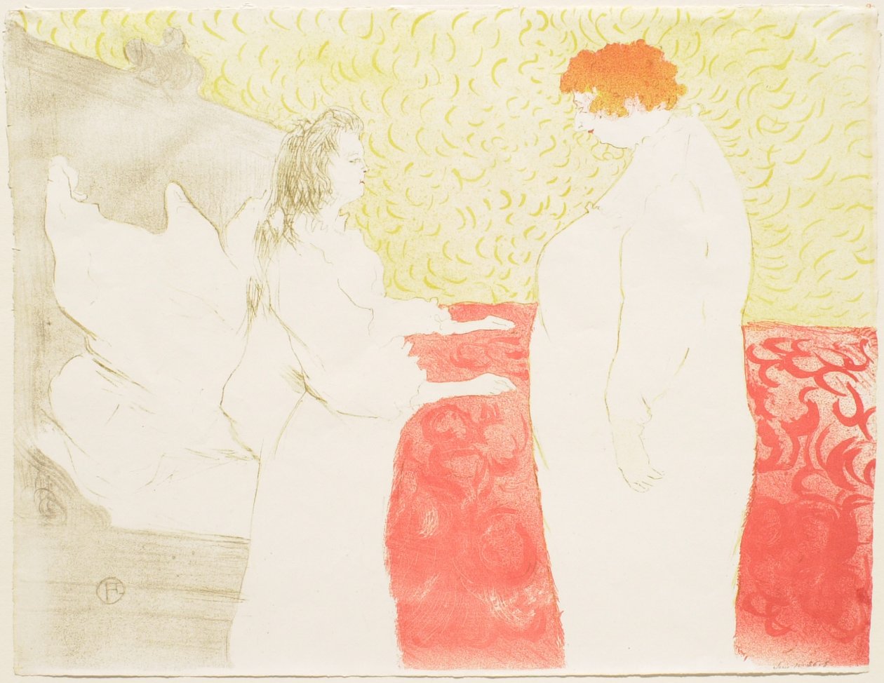 Elles: Woman in Bed, Seen in Profile - The Awakening by Henri de Toulouse-Lautrec