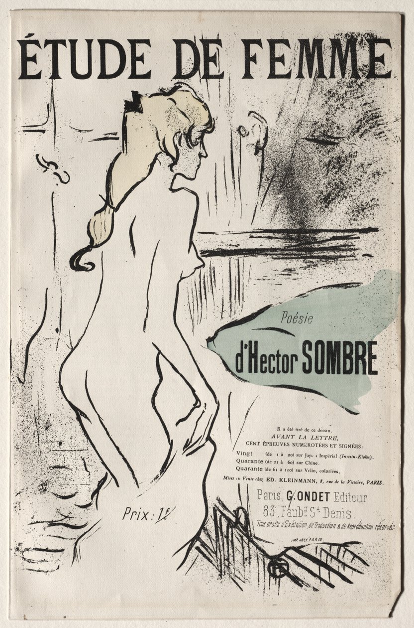 Study of a Woman by Henri de Toulouse-Lautrec