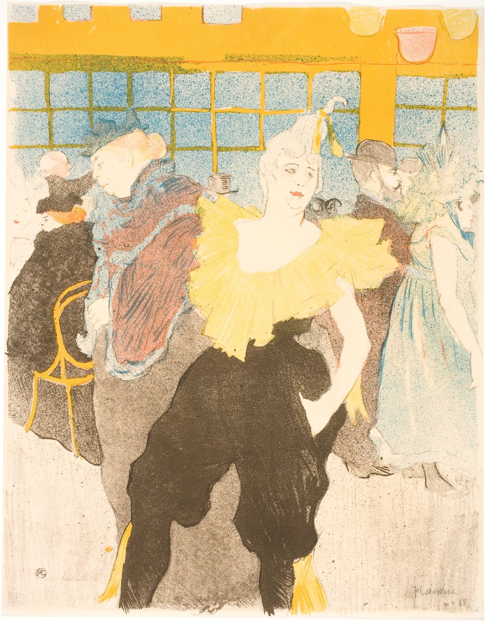 The Clowness at the Moulin Rouge by Henri de Toulouse-Lautrec