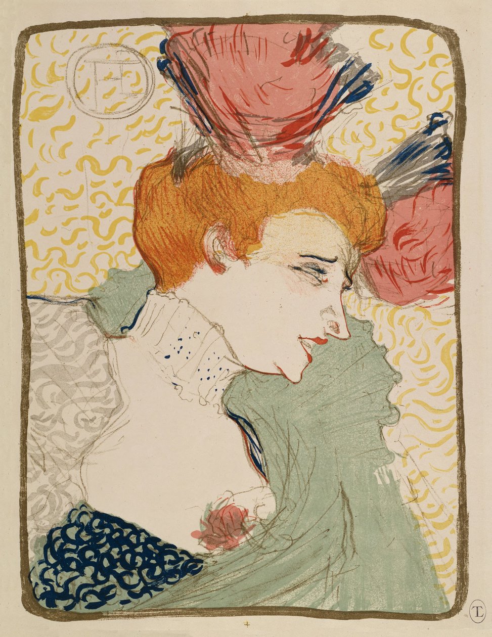 Mlle Marcelle Lender, Bust by Henri de Toulouse-Lautrec