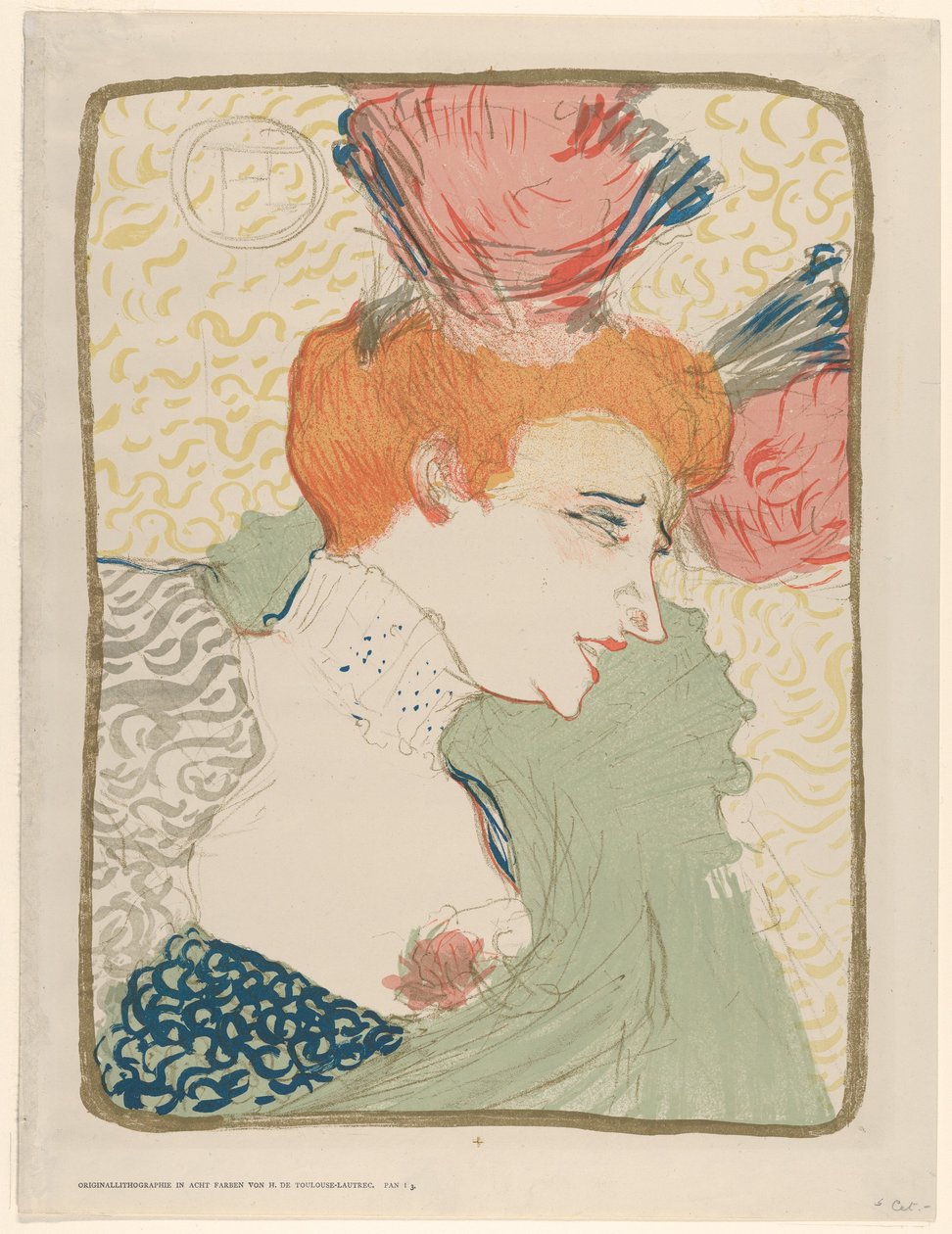 Portrait Bust of Mademoiselle Marcelle Lender by Henri de Toulouse-Lautrec
