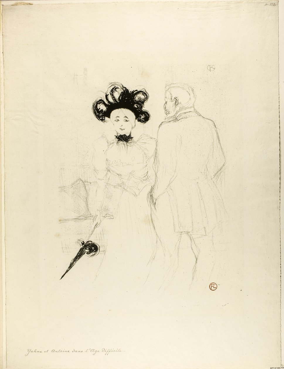 Yahne and Antoine, in The Difficult Age by Henri de Toulouse-Lautrec