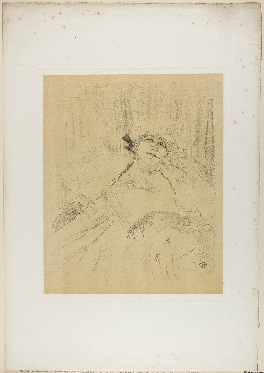 Yvette Guilbert—Chanson Ancienne, from Yvette Guilbert by Henri de Toulouse-Lautrec