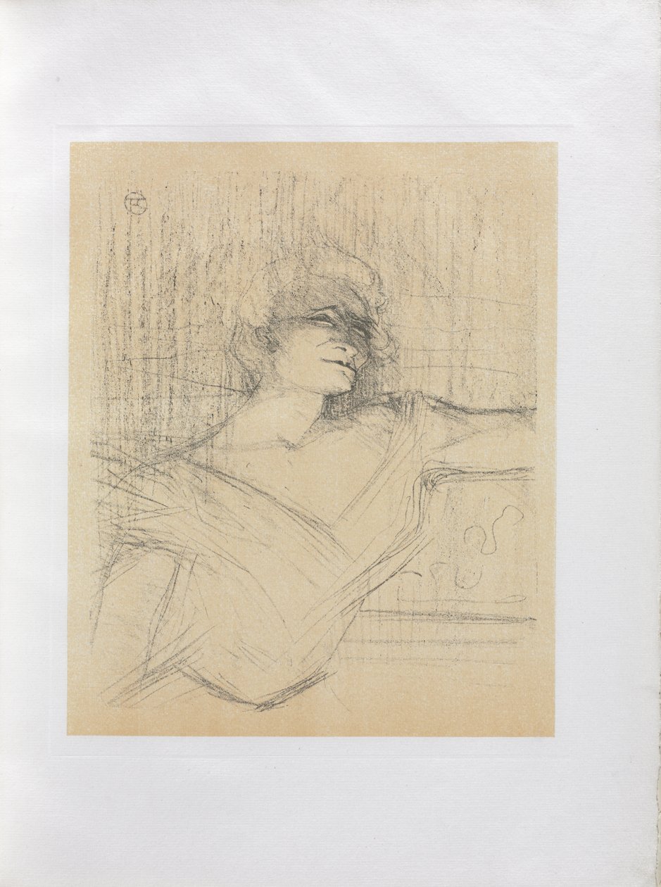 Yvette Guilbert-English Series: In the Glue by Henri de Toulouse-Lautrec