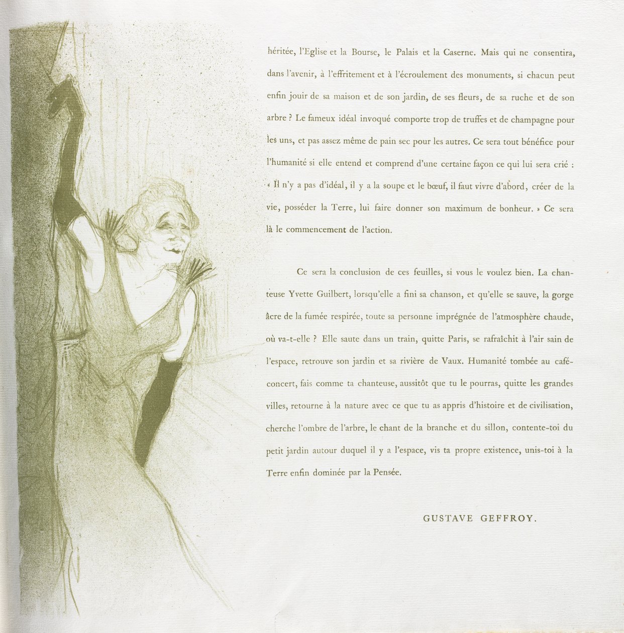Yvette Guilbert - French Series: No. 16 by Henri de Toulouse-Lautrec