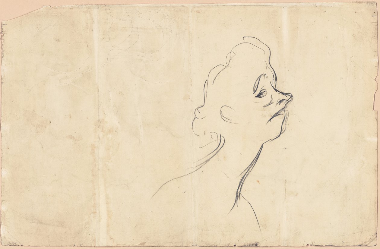 Yvette Guilbert (recto) Three-Quarter Length Study of Yvette Guilbert (verso) by Henri de Toulouse-Lautrec