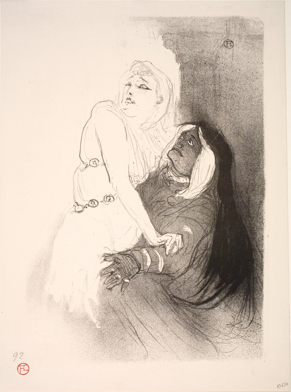 At the Renaissance, Sarah Bernhardt in Phèdre by Henri de Toulouse Lautrec