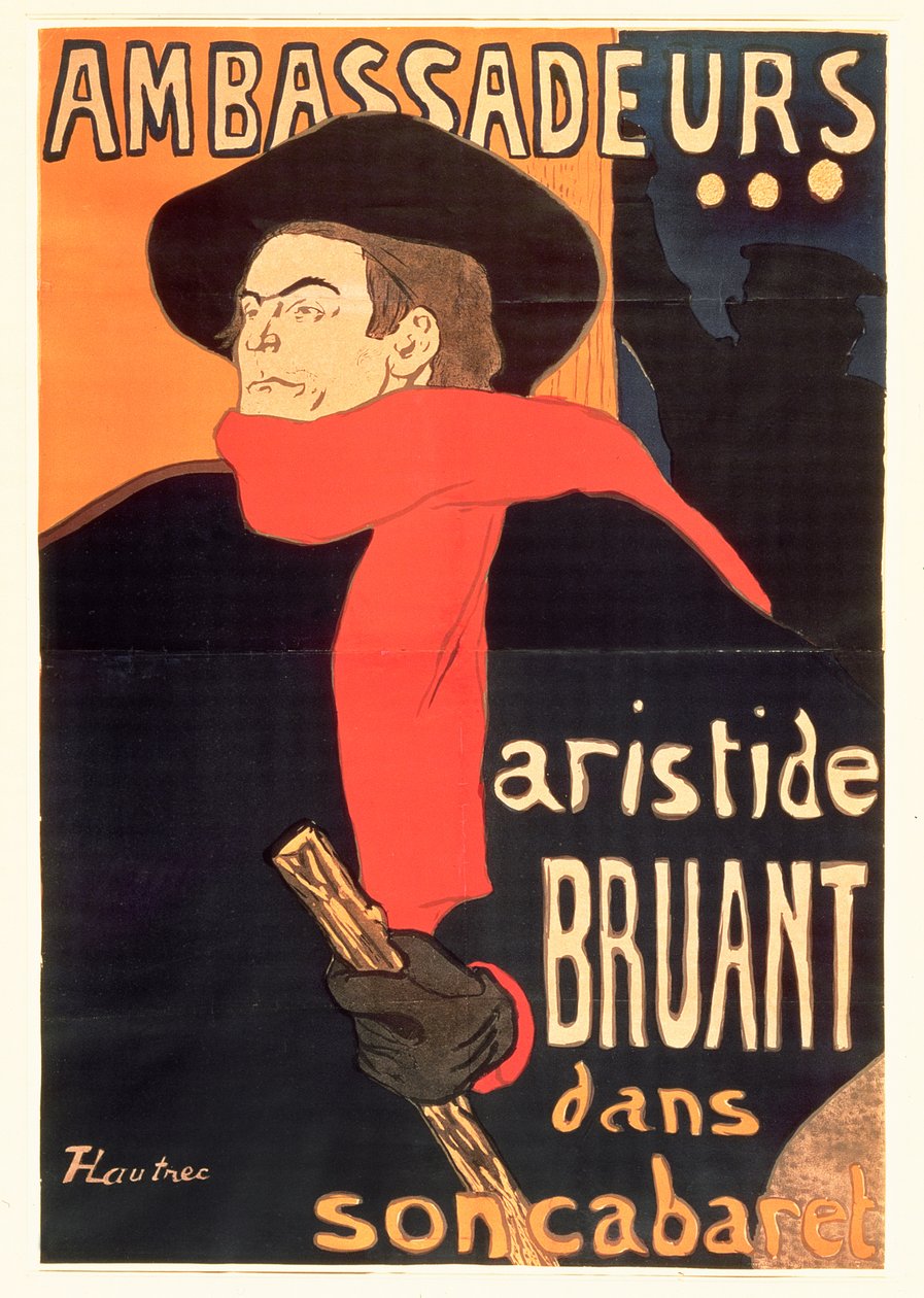 Ambassadeurs: Aristide Bruant by Henri de Toulouse Lautrec
