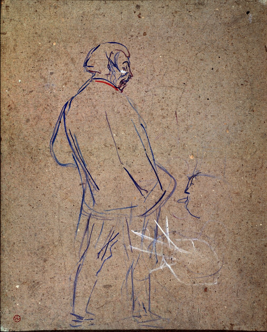 Aristide Sparrow singing in his cabaret by Henri de Toulouse Lautrec