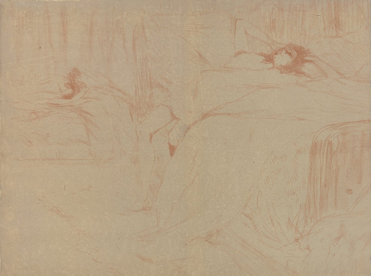 Collapsed on the Bed, from the series Elles by Henri de Toulouse Lautrec